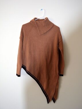 Brown Asymmetrical Sweater
